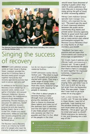 Choir leader for recovery choir RCRC