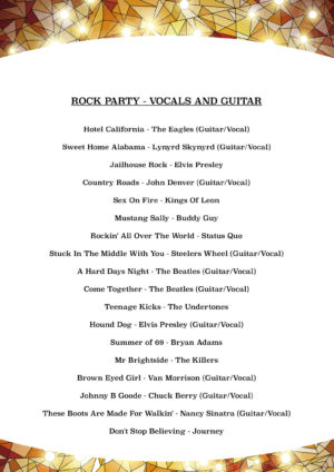 GUITAR/VOCAL ROCK PARTY