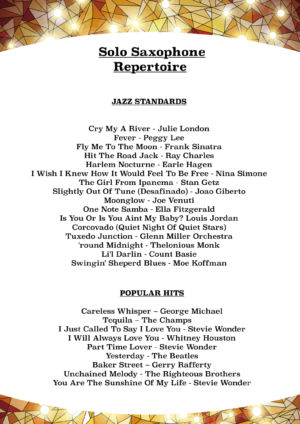 SOLO SAXOPHONE PAGE 1